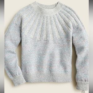 NWT Crewcuts Cotton Blend Marled Sweater Gray/Glitter Large